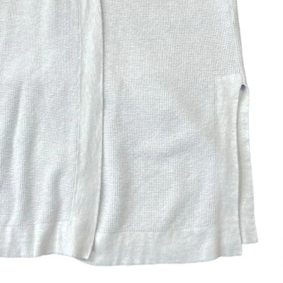 Eileen Fisher Long Organic Cotton Blend Lightweight Open Front Cardigan Gray - Picture 9 of 10